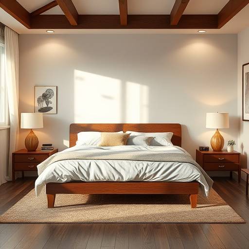 Quarto aconchegante com cama king size e iluminaäão suave.